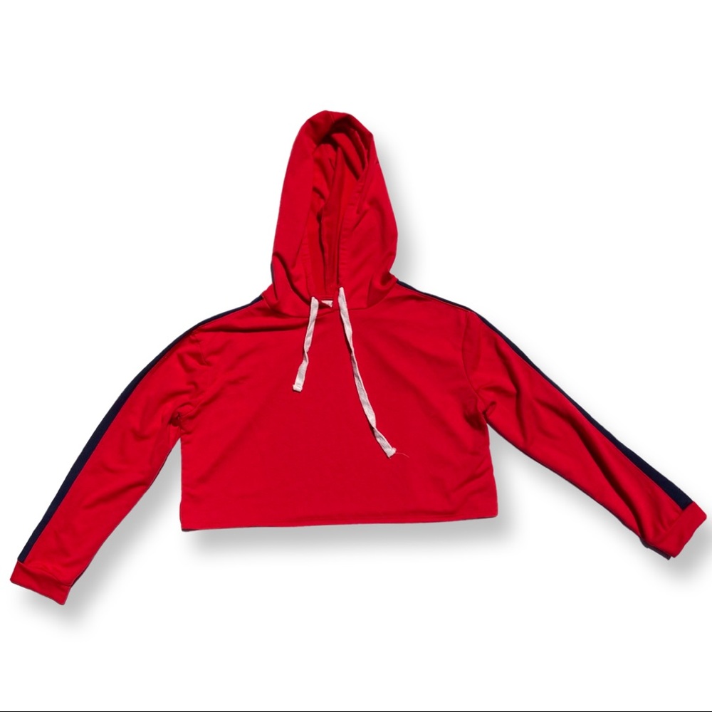 Heart and Hips Red Crop Top Hoodie❤️